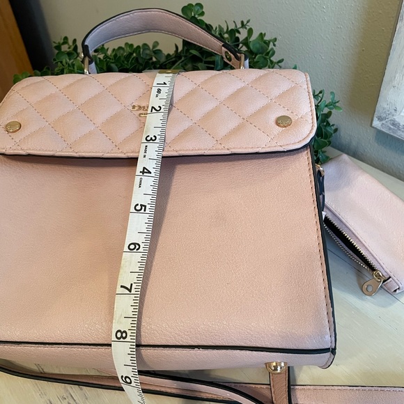 Dune London dusty rose color purse with removable Crossbody strap - Picture 6 of 14